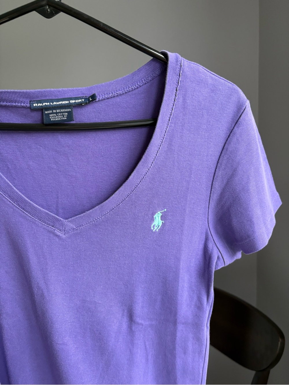Polo by Ralph Lauren Sport Purple V-Neck Tee - Picture 2 of 9
